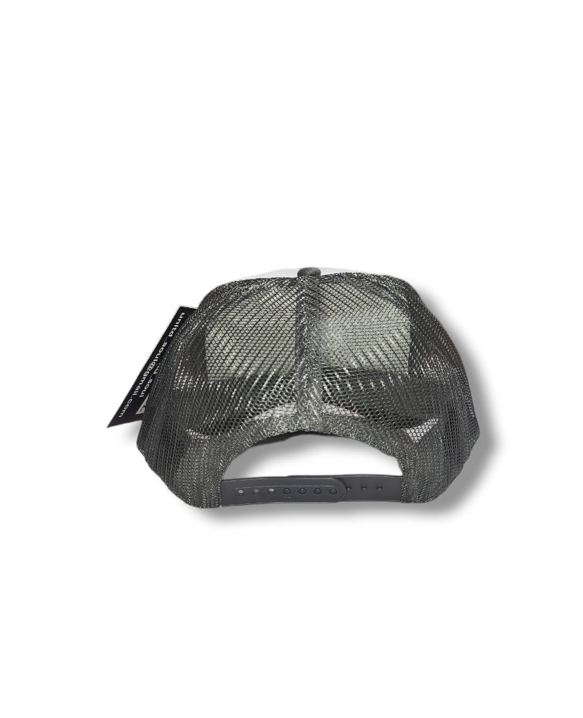 TRIPLE LOGO TRUCKER HAT - GREY