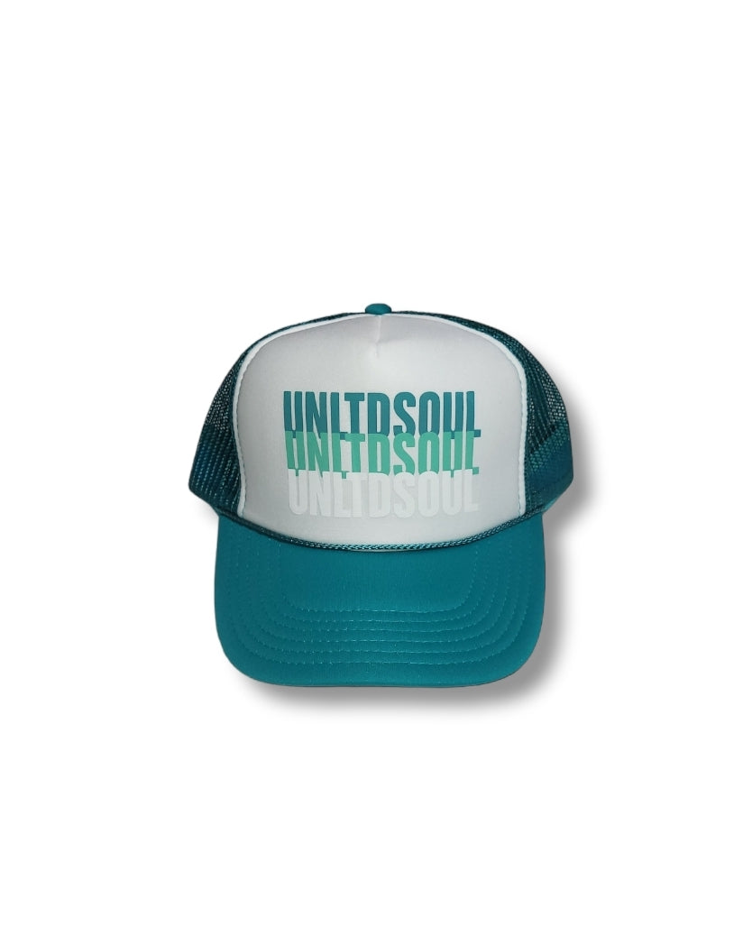 TRIPLE LOGO TRUCKER - TEAL