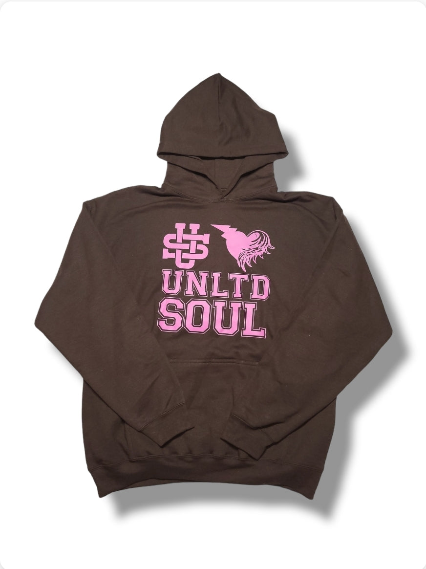 HEAT & SOUL HOODIE - BROWN/PINK