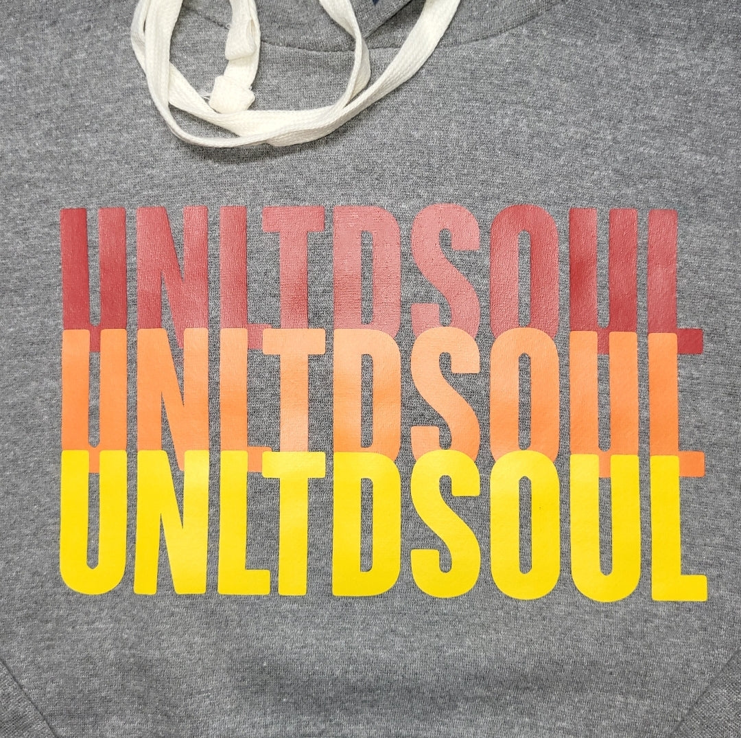 TRIPLE LOGO HOODIE - GREY/ORANGE